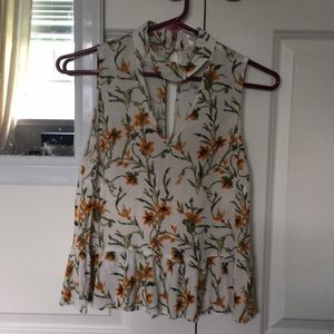 Floral Choker Top